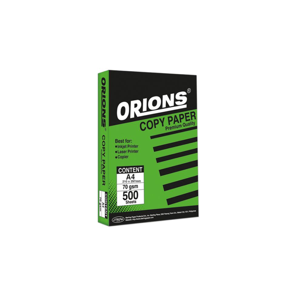 STERLING PAPER ORIONS COPY PAPER 500 SHEETS  REAM A4