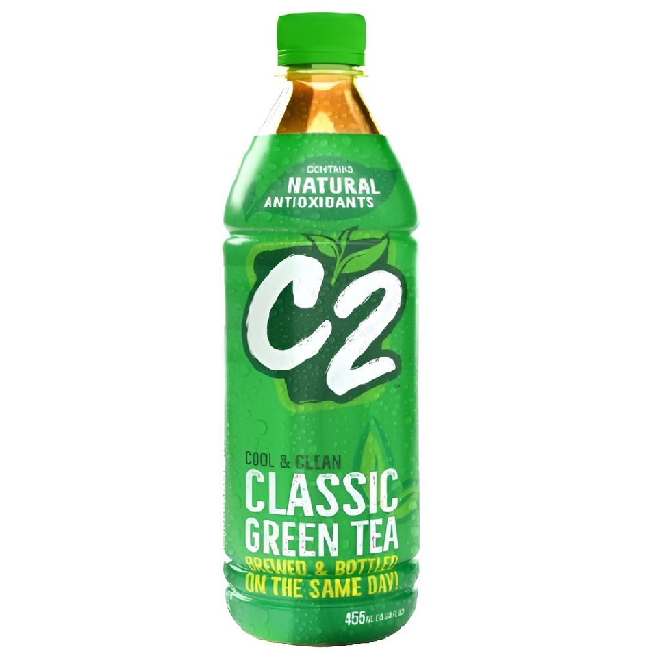 C2 COOL AND CLEAN GREEN TEA   PLAIN  455ML