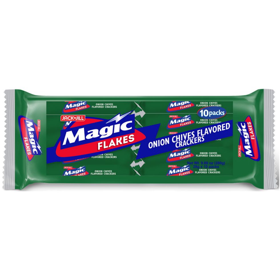 JACK N JILL MAGIC FLAKES ONION CHIVES FLAVORED CRACKERS 28GX10S