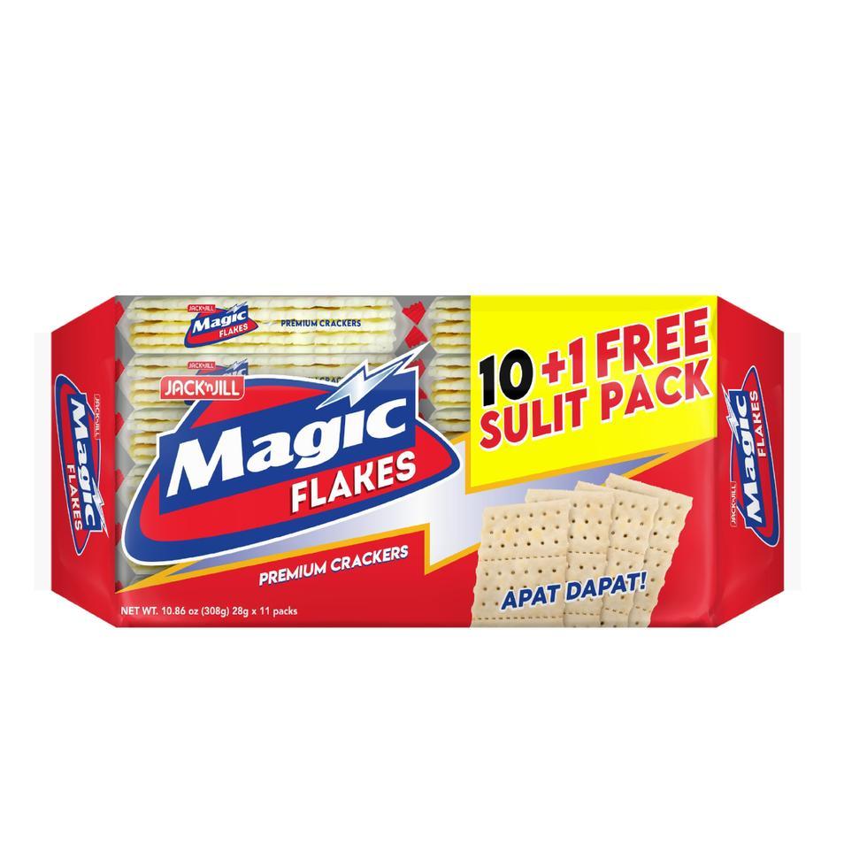 JACK N JILL MAGIC FLAKES PREMIUM CRACKERS  28G 10+1