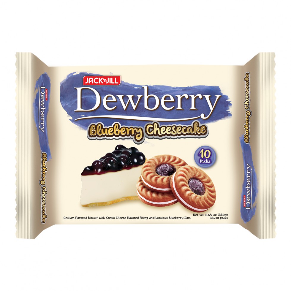 JACK N JILL DEWBERRY  BLUEBERRY CHEESECAKE 33GX10S