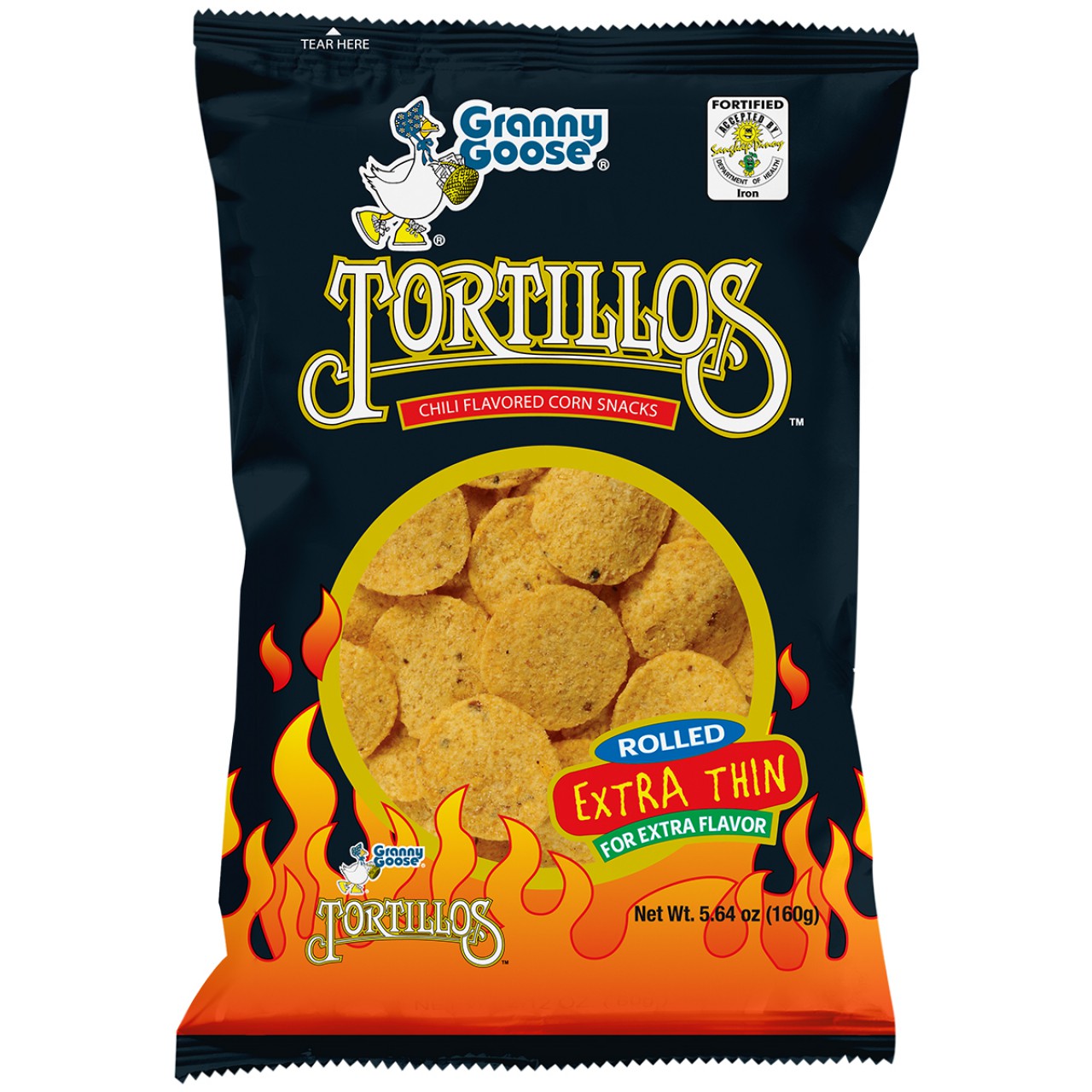  GRANNY GOOSE  TORTILLOS CHILI 160G