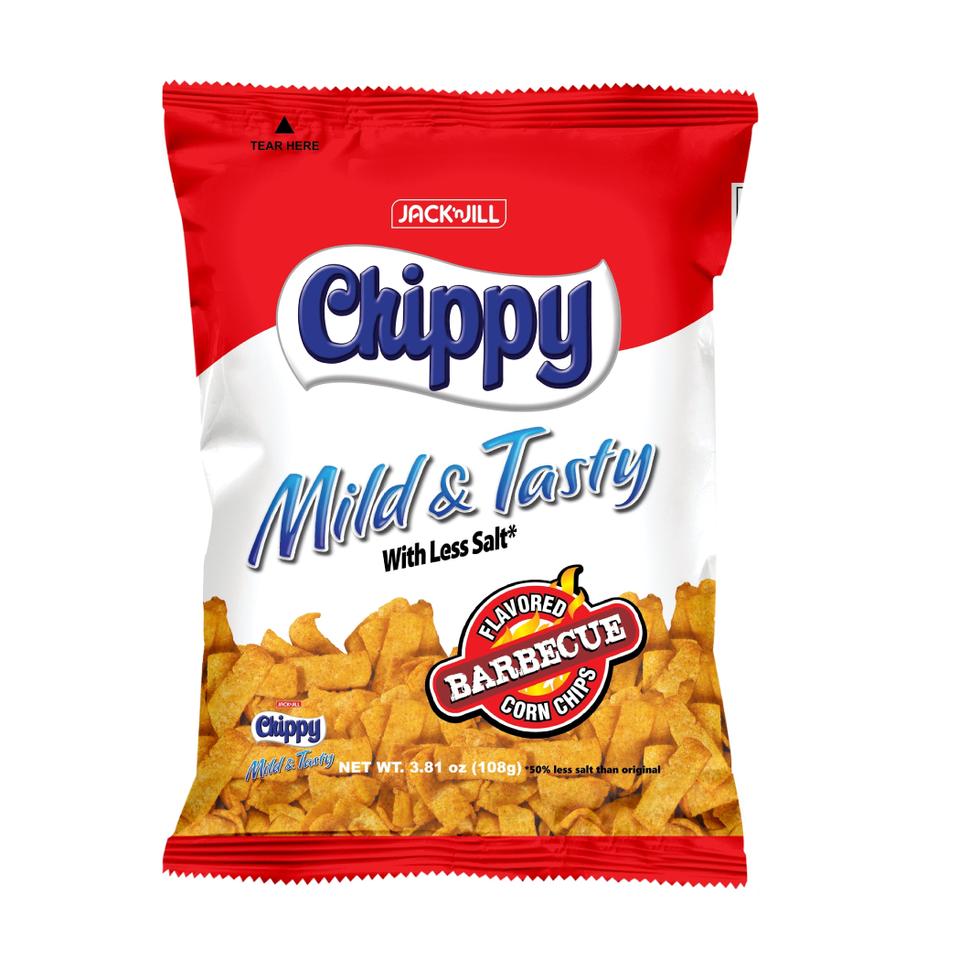 JACK N JILL CHIPPY MILD & TASTY WITH LESS SALT BARBEQUE  108G