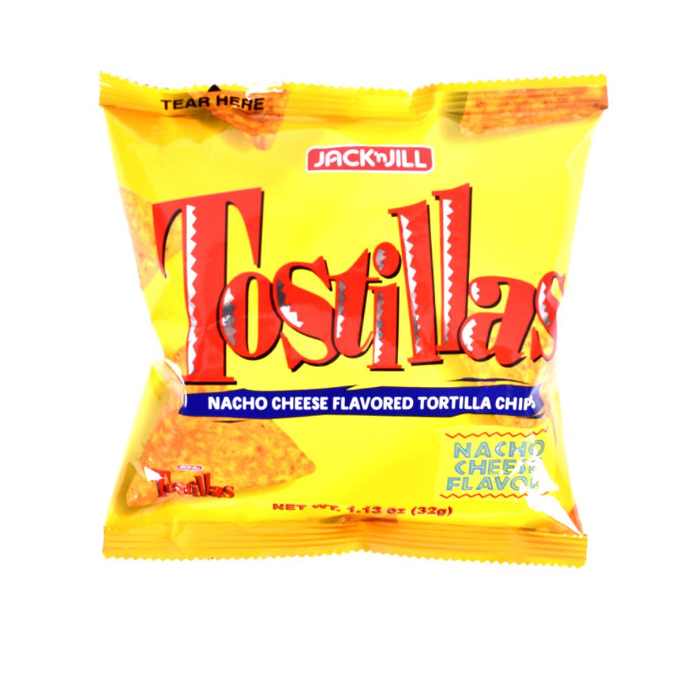JACK N JILL  TOSTILLAS  NACHO CHEESE  32G      