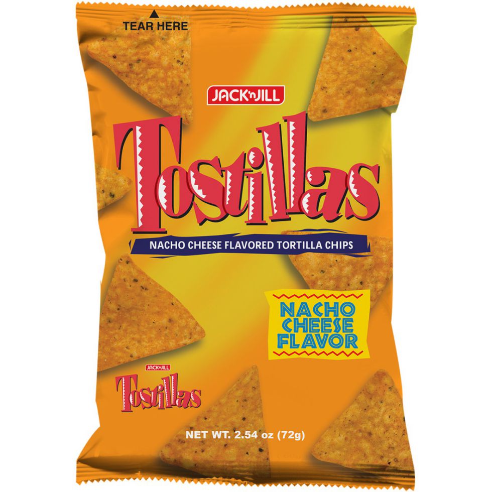 JACK N JILL TOSTILLAS  NACHO CHEESE  72G