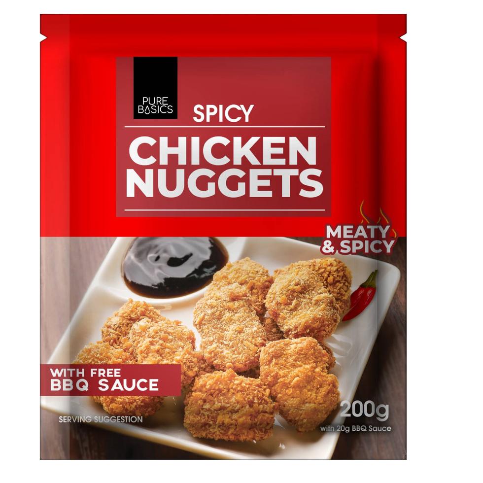 PURE BASICS SPICY CHICKEN NUGGETS  200G