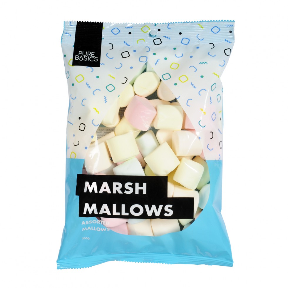 PURE BASICS MALLOWS ASSORTED COLOR 250G  