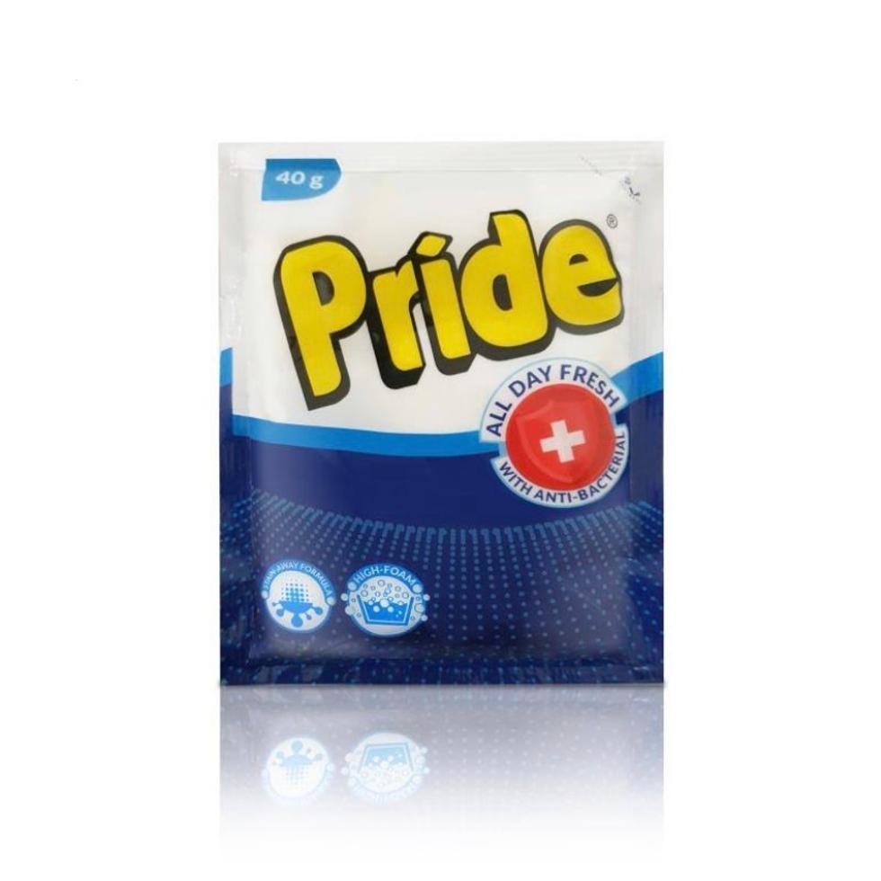 PRIDE LAUNDRY DETERGENT POWDER ANTI-BACTERIAL 40G BY 6S