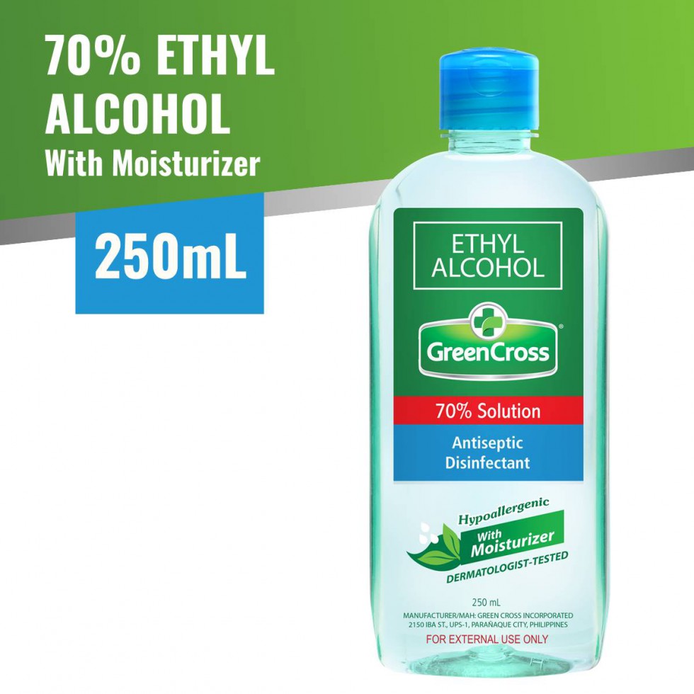 GREEN CROSS ETHYL ALCOHOL W/ MOISTURIZER 250ML