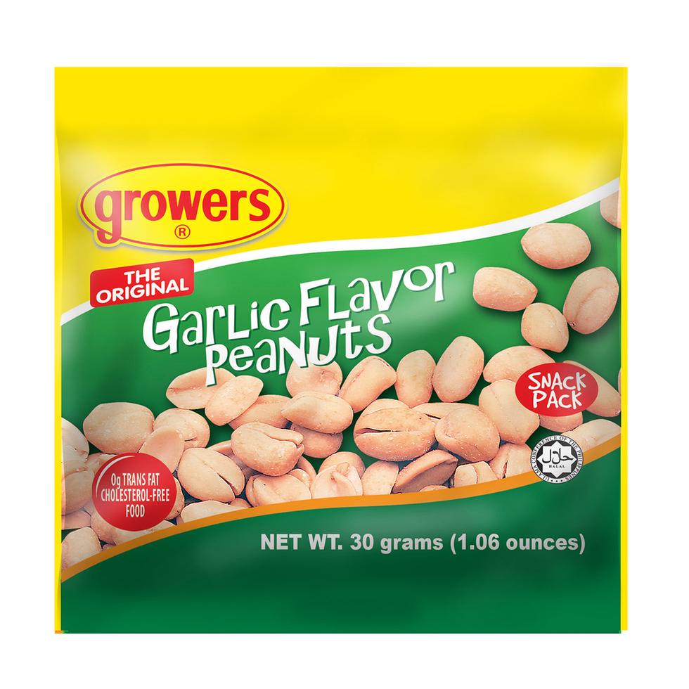 growers garlic flavor peanuts 30g