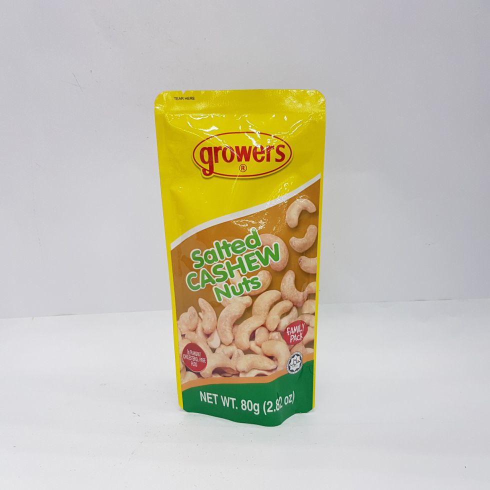 GROWERS SALTED CASHEW NUT 80G