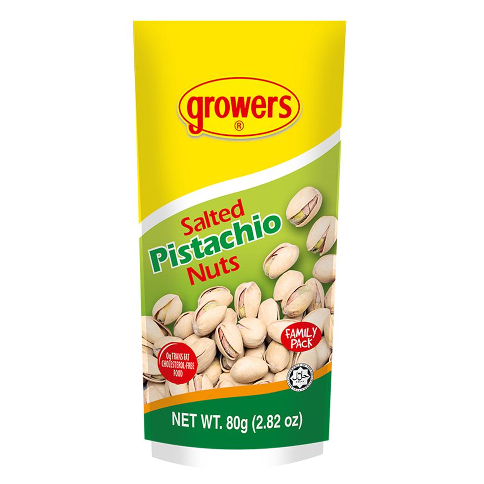 GROWERS SALTED PISTACHIO NUTS 80G