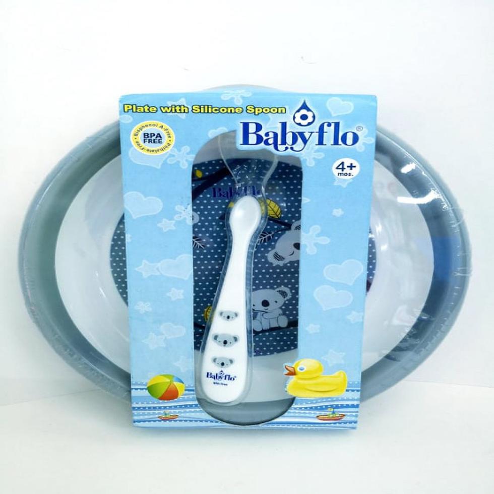 BABYFLO PLATE WITH SILICONE SPOON  