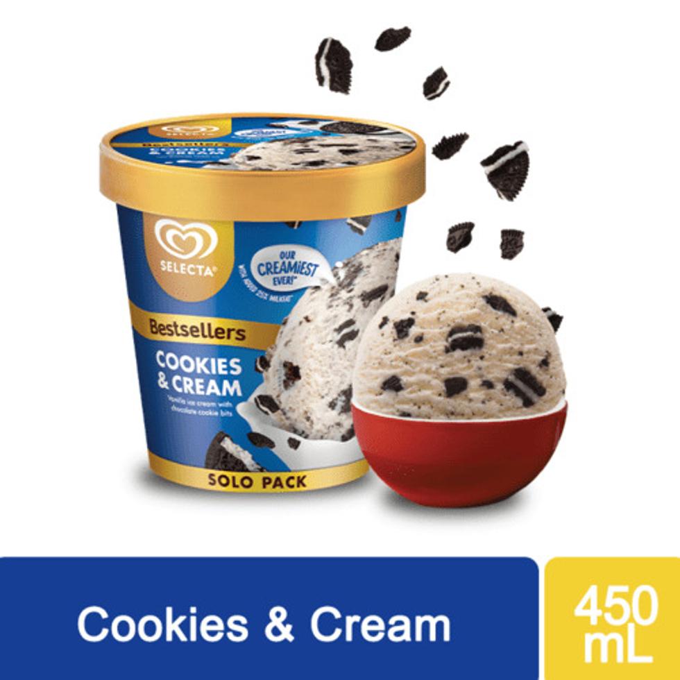 SELECTA ICE CREAM COOKIES AND CREAM 450ML