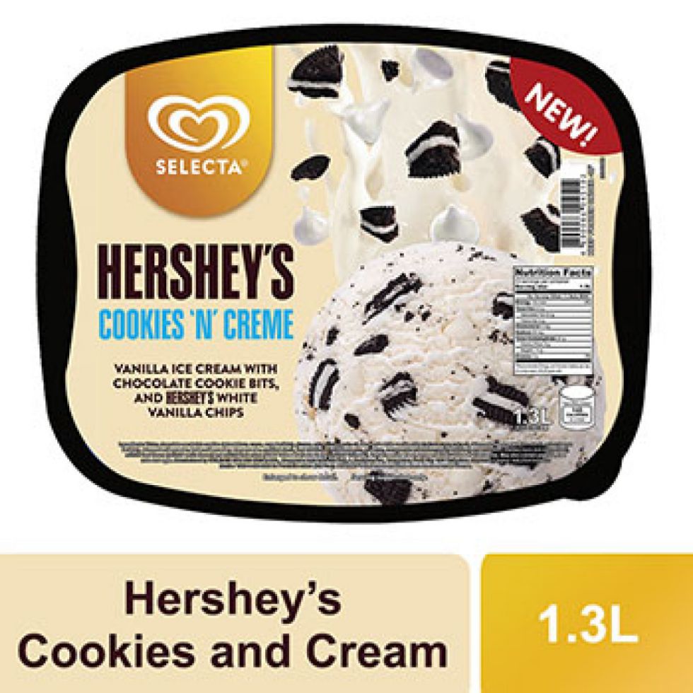 SELECTA HERSHEYS ICE CREAM COOKIES AND CREME 1.3L