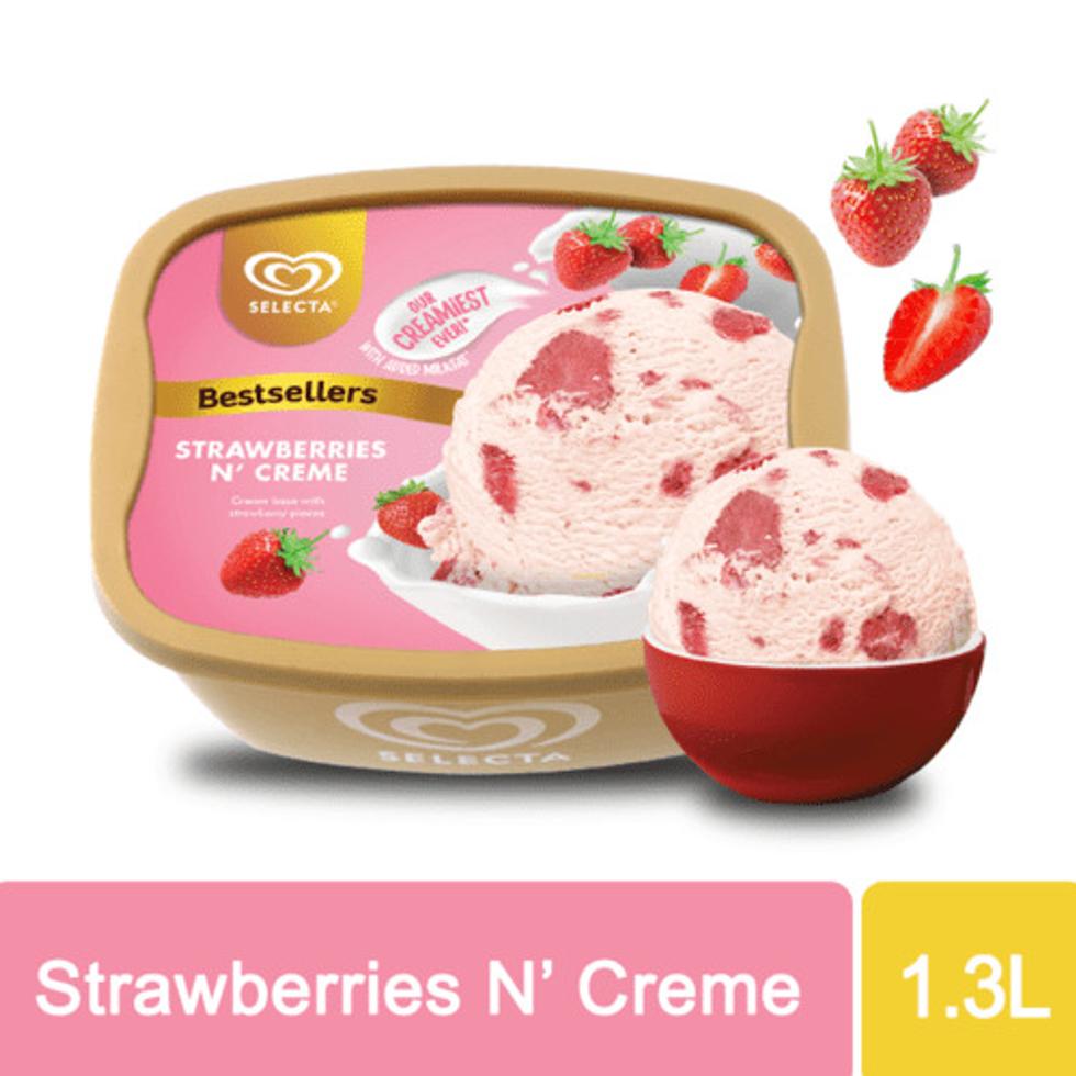 SELECTA ICE CREAM STRAWBERRY N CREAM 1.3L