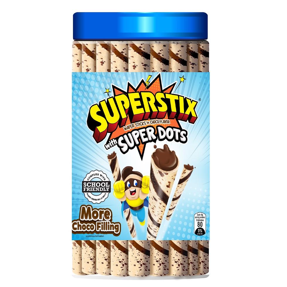 SUPERSTIX WAFER STICKS WITH SUPER DOTS CHOCOLATE FLAVOR 660G