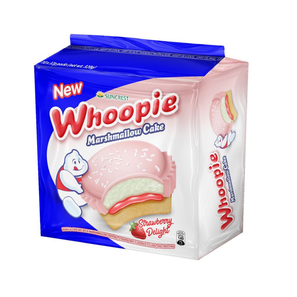 WHOOPIE MARSHMALLOW CAKE STRAWBERRY DELIGHTS 32GX10S