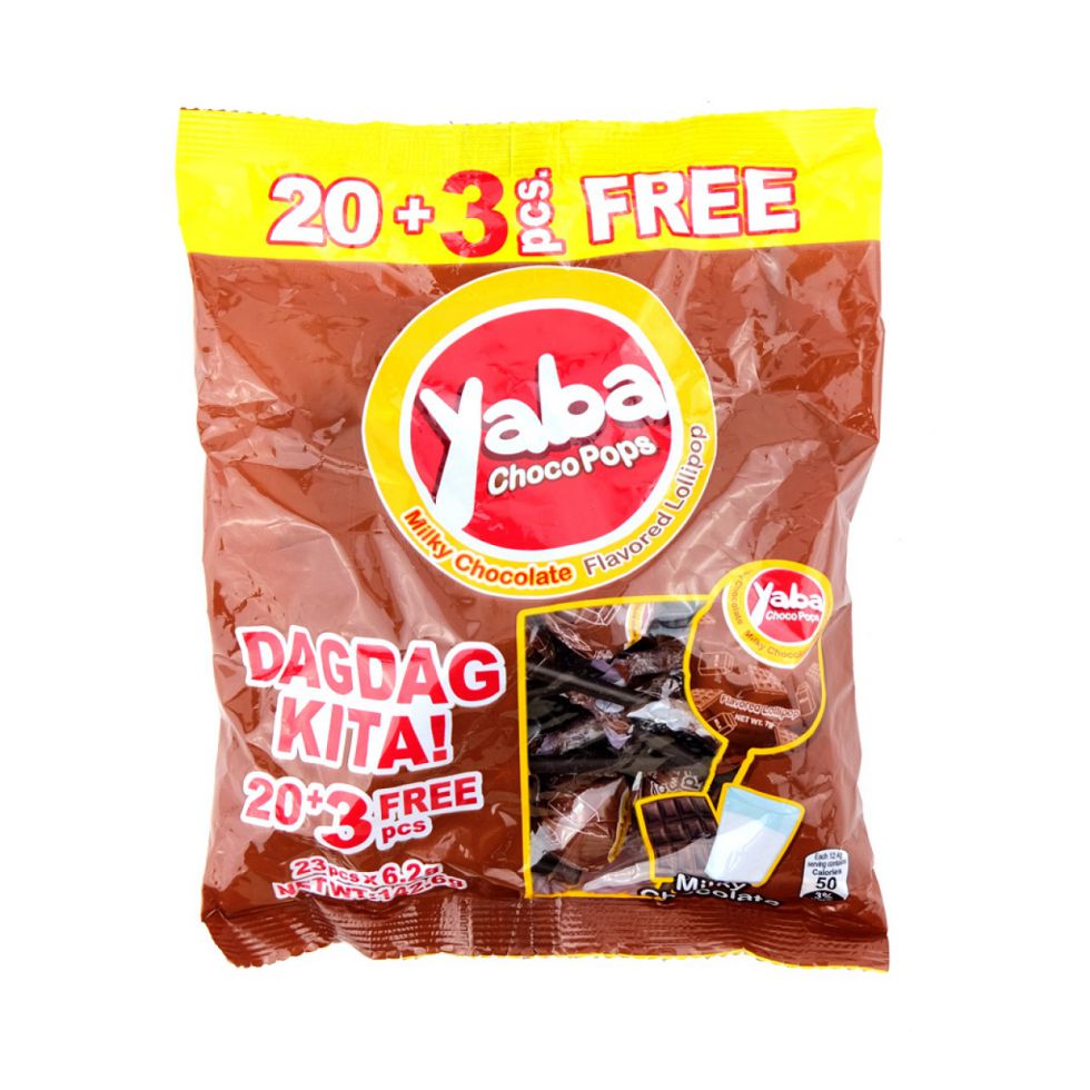 YABA CHOCO POPS MILKY CHOCOLATE FLAVORED LOLLIPOP 20S