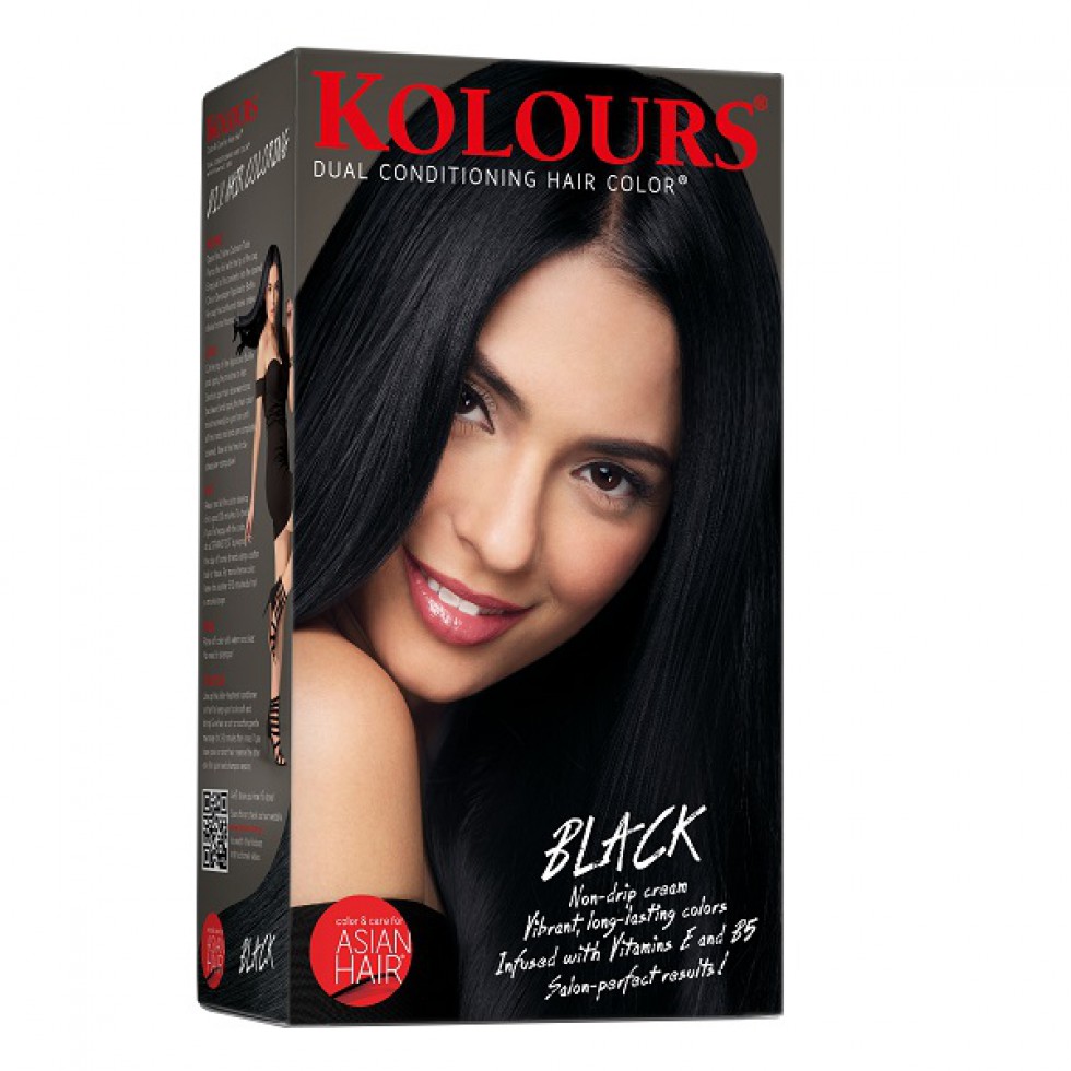 kolours dual conditioning hair color black 120ml