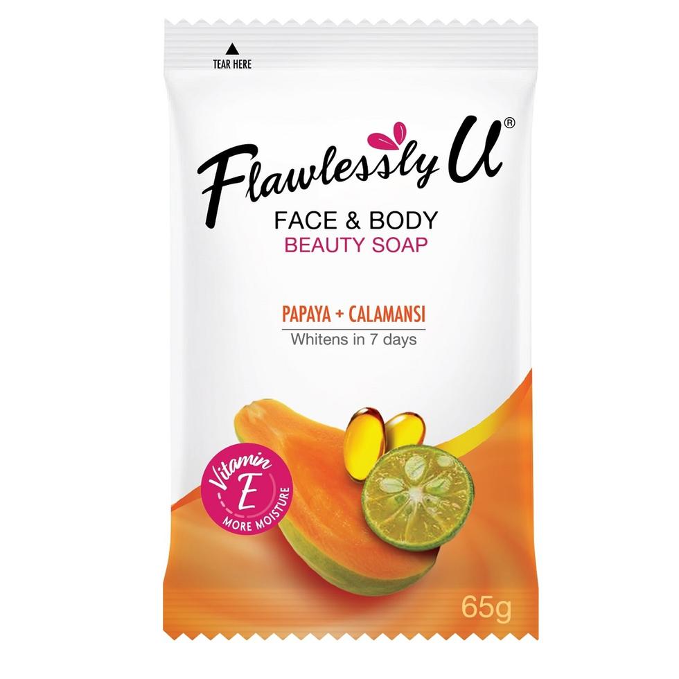FLAWLESSLY U WHITENINIG SOAP PAPAYA + CALAMANSI 65G