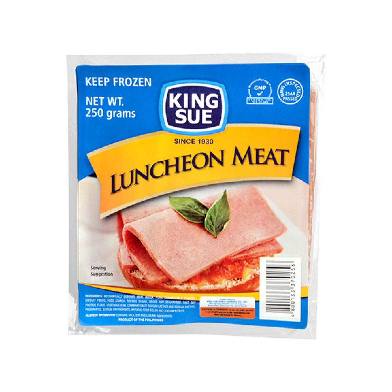 KING SUE LUNCHEON MEAT 250G