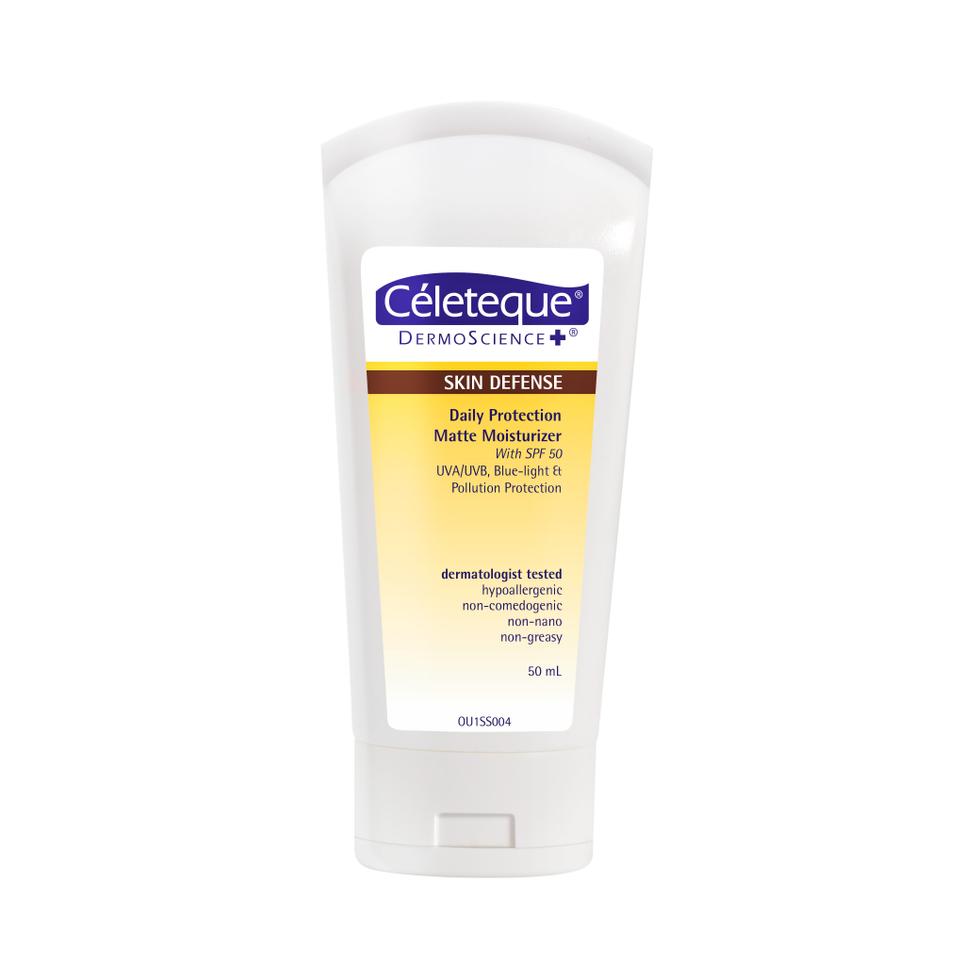 CELETEQUE SKIN DEFENSE FACE DAILY PROTECTION MATTE MOISTURIZER WITH SPF 50  50ML