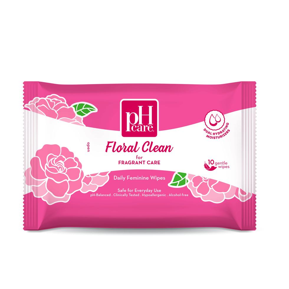 PH CARE FWIPES FLORAL CLEAN10S