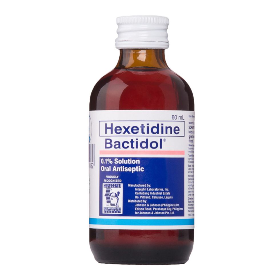 BACTIDOL ORAL ANTISEPTIC HEXETIDINE 0.1% SOLUTION 60ML