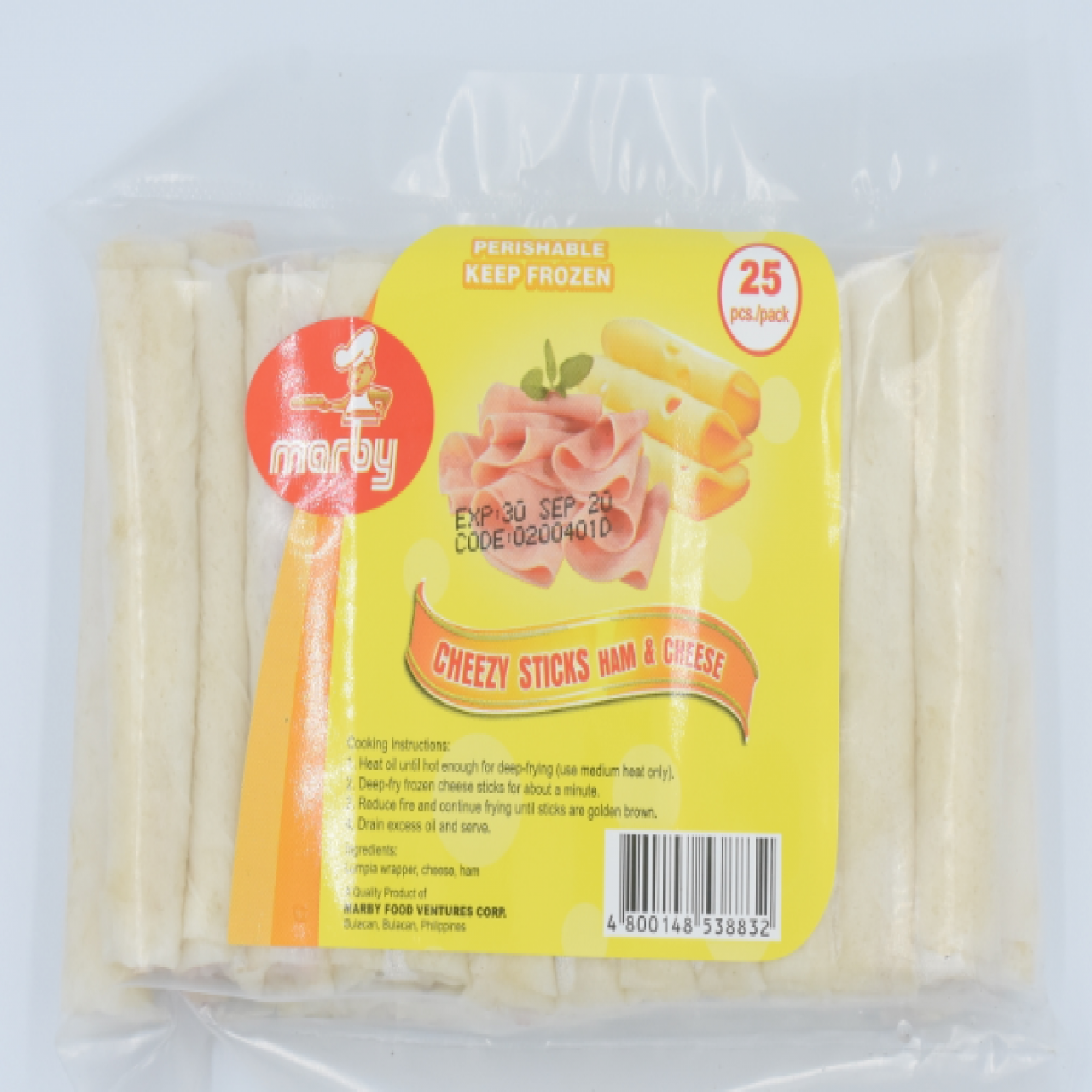 MARBY FROZEN CHEESY STICK HAM&CHEESE  PACK