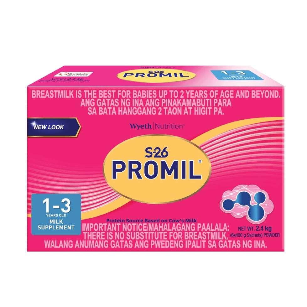 S26 PROMIL THREE FOR KIDS 1 TO 3 YEARS OLD PLAIN 2.4KG