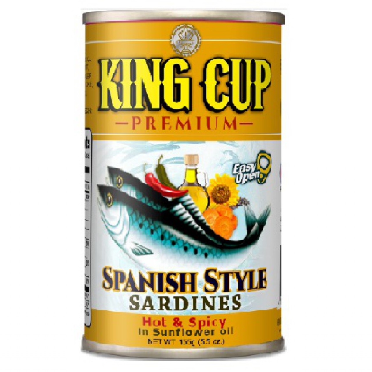 KING CUP SPANISH STYLE SARDINES HOT & SPICY 155G