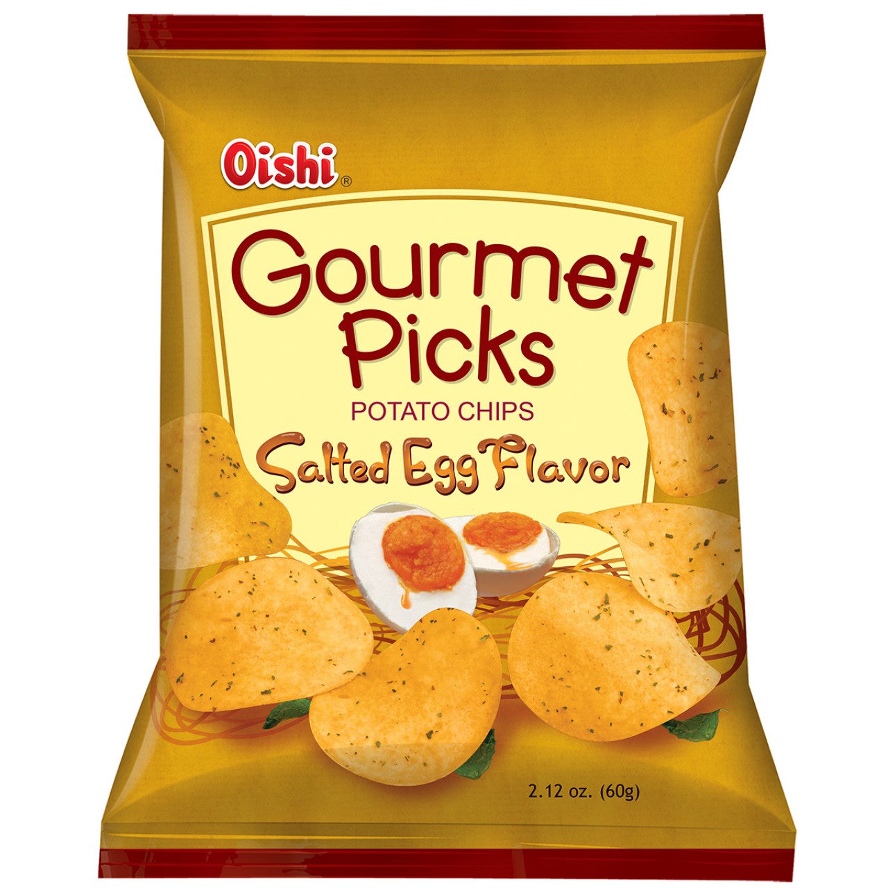OISHI GOURMET PICKS POTATO CHIPS SALTED EGG 60G