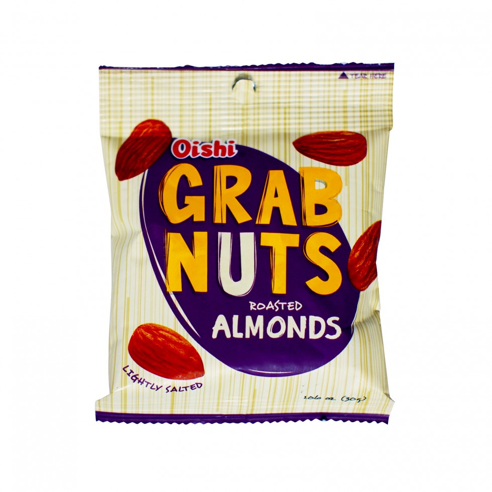 OISHI GRAB NUTS ROASTED ALMONDS 30G