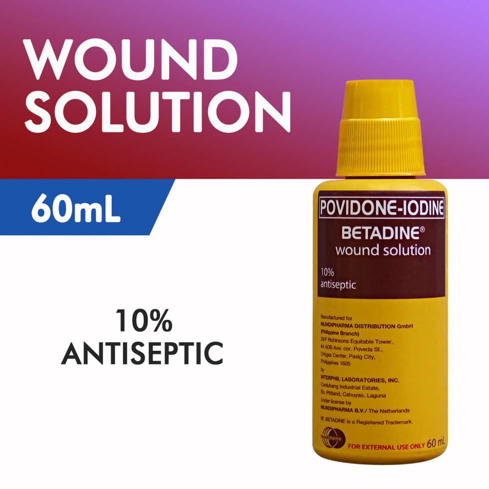 BETADINE POVIDONE-IODINE WOUND SOLUTION 60ML