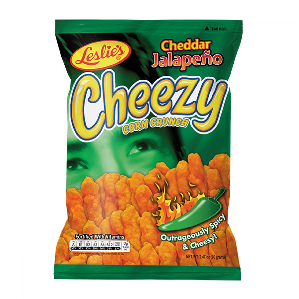 LESLIE CHEEZY CORN CRUNCH CHEDDAR JALAPENO 70G