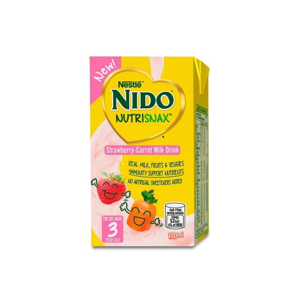 NIDO NUTRISNAX MILK DRINK  STRAWBERRY CARROT 110ML
