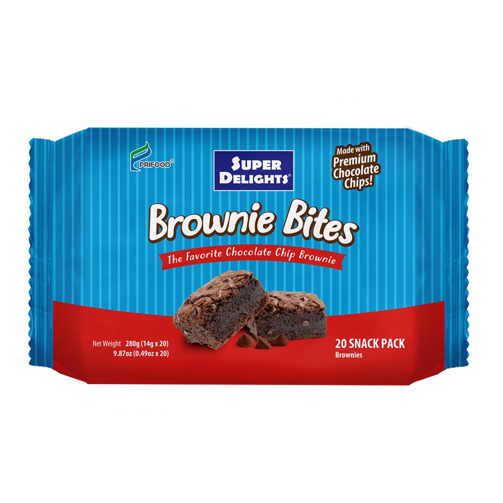 SUPER DELIGHT BROWNIE BITES SNACK PACK 20S