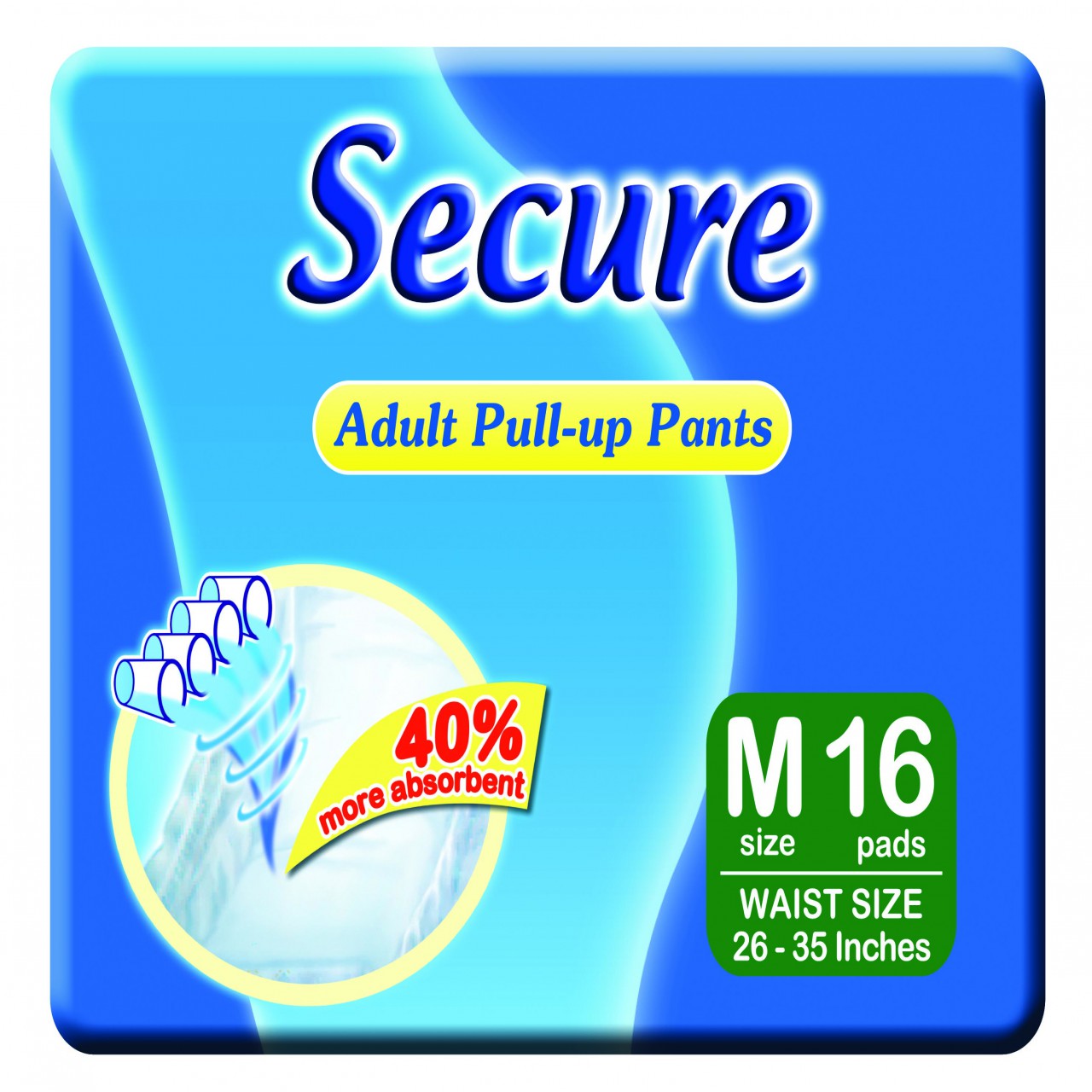 SECURE ADULT PULLUP PNTS M 16S