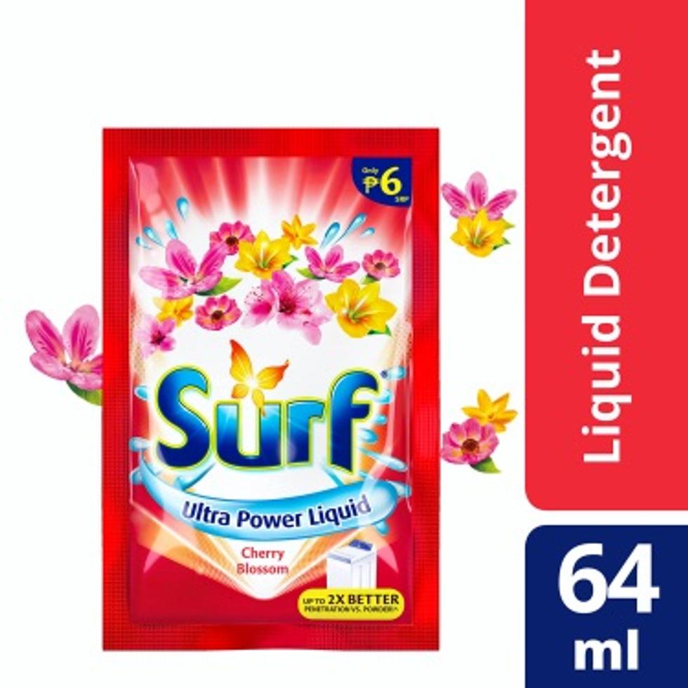 SURF LAUNDRY LIQUID DETERGENT CHERRY BLOSSOM 64ML 6S
