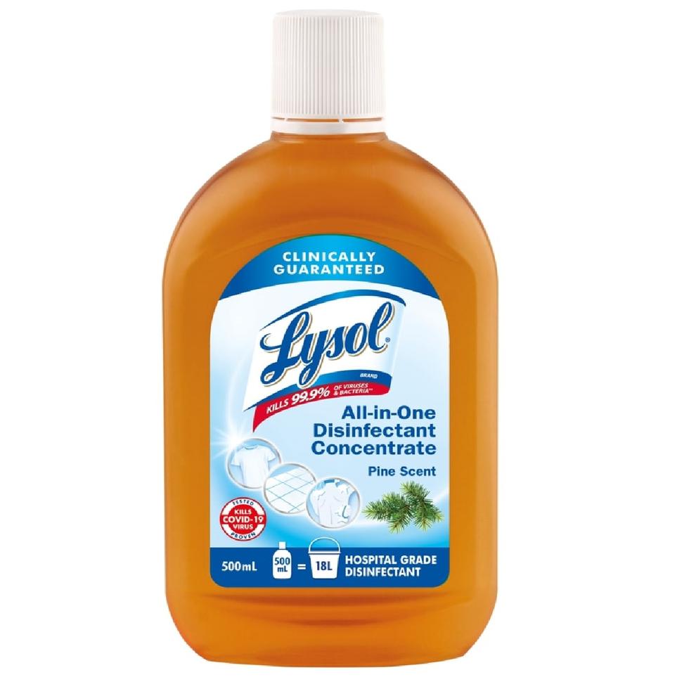 LYSOL ALL IN ONE DISINFECTANT CONCENTRATE PINE SCENT 500ML