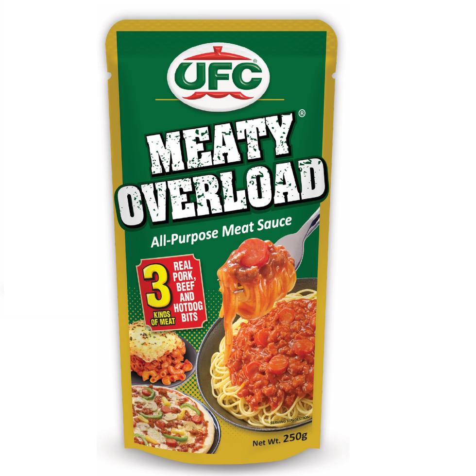 UFC OVERLOAD CREAMY SPAGHETTI SAUCE MEATY 250G STAND UP POUCH  