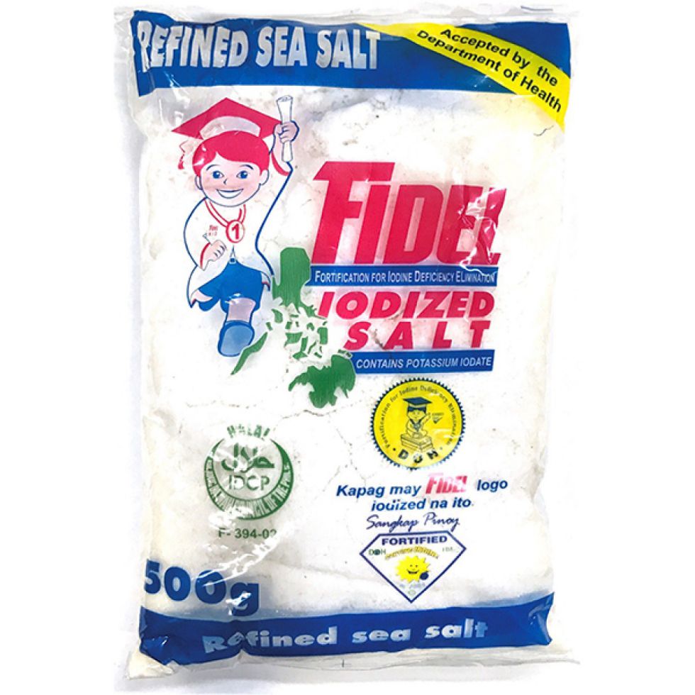 FIDEL IODIZED SALT REFINED SEA SALT 500G  