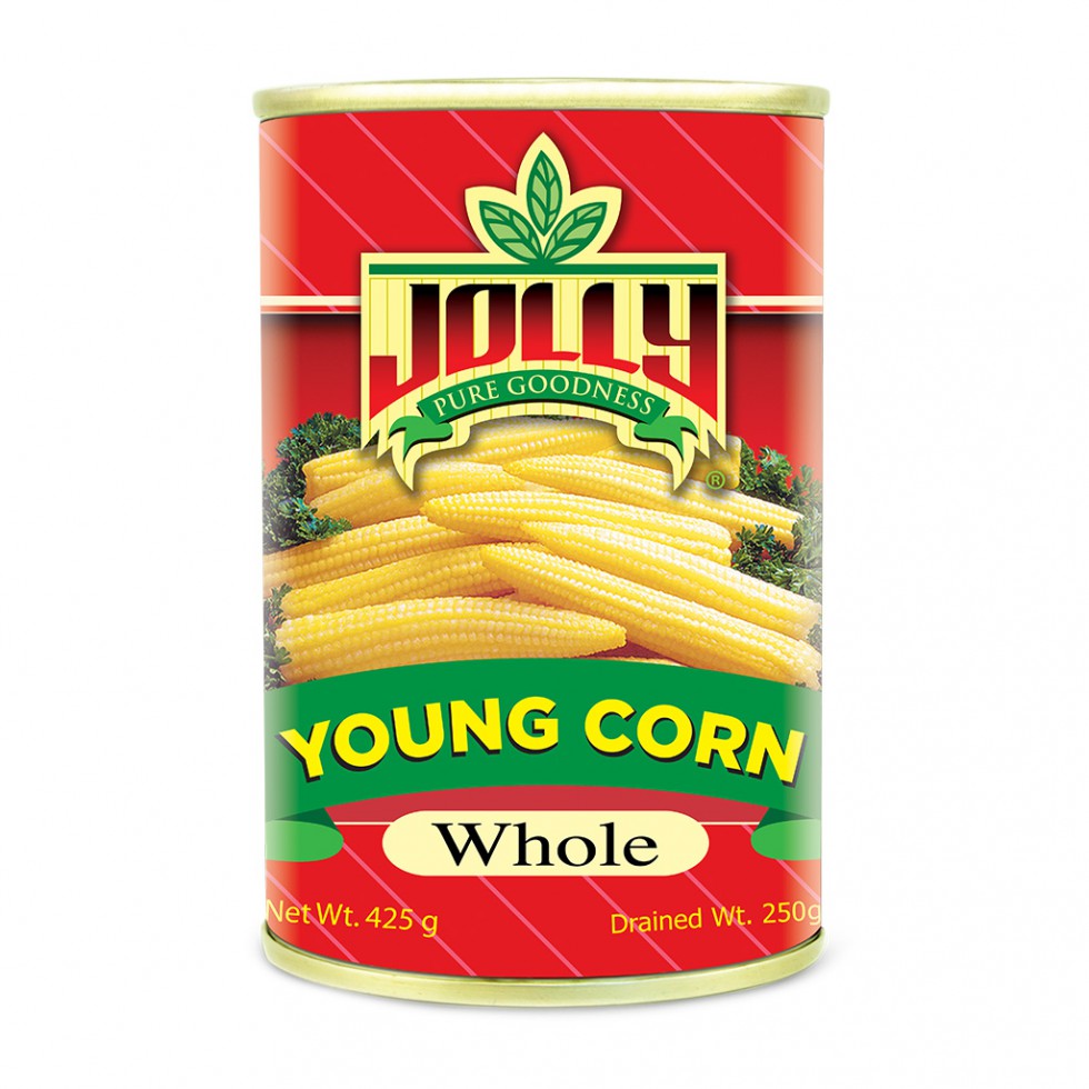 JOLLY YOUNG CORN (WHOLE)  425G