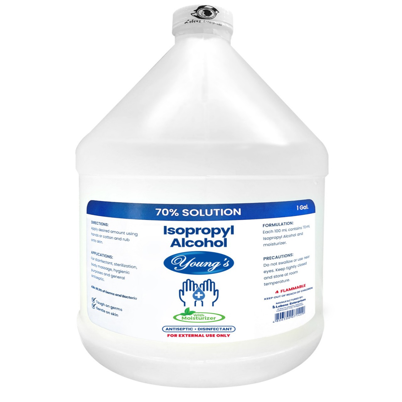 YOUNGS ISOPROPYL ALCOHOL W/ MOISTURIZER 1GAL