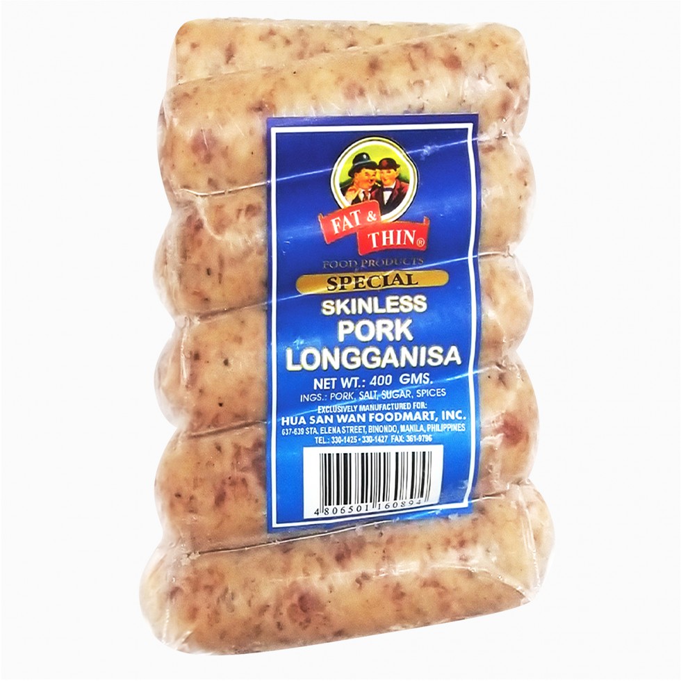 FAT & THIN SKINLESS LONGGANISA  400G