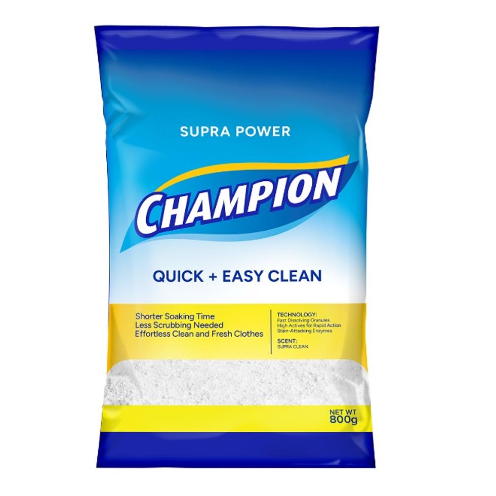 CHAMPION LAUNDRY DETERGENT POWDER ORIGINAL SUPRA CLEAN 800G