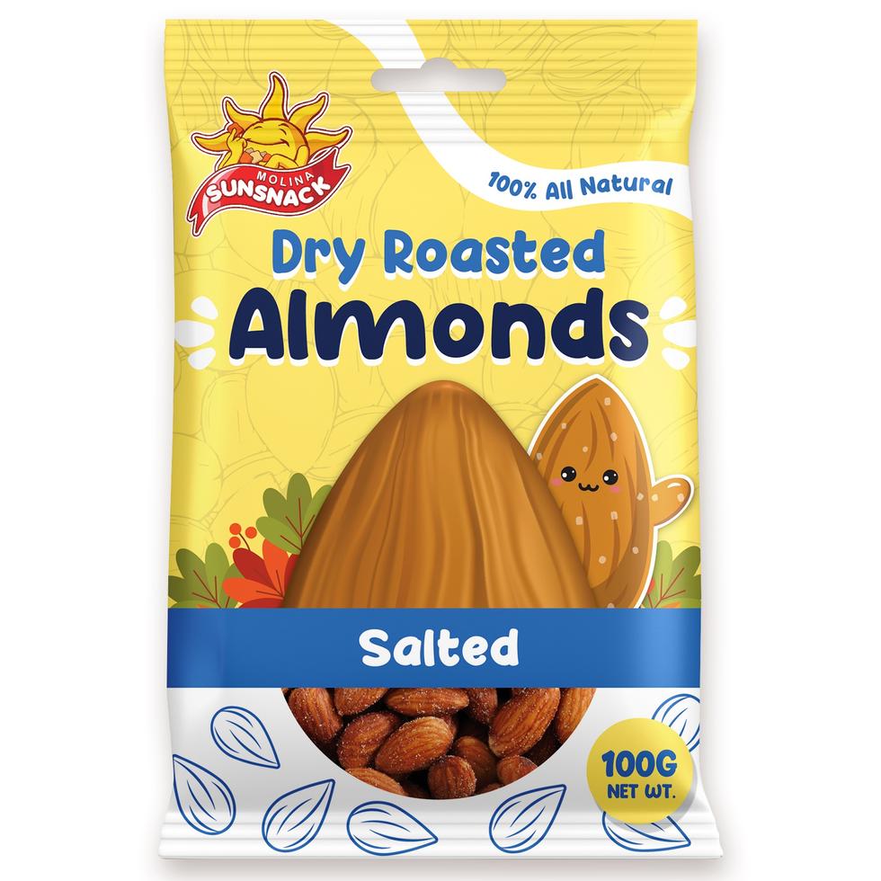 MOLINA & SON SUNSNACK    DRY ROASTED ALMONDS SALTED 100G