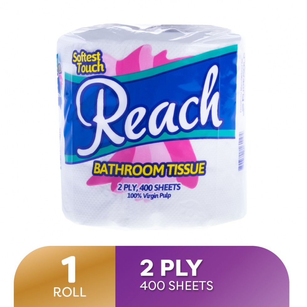 REACH BATHROOM 2PLY 400SHEETS BY 1S