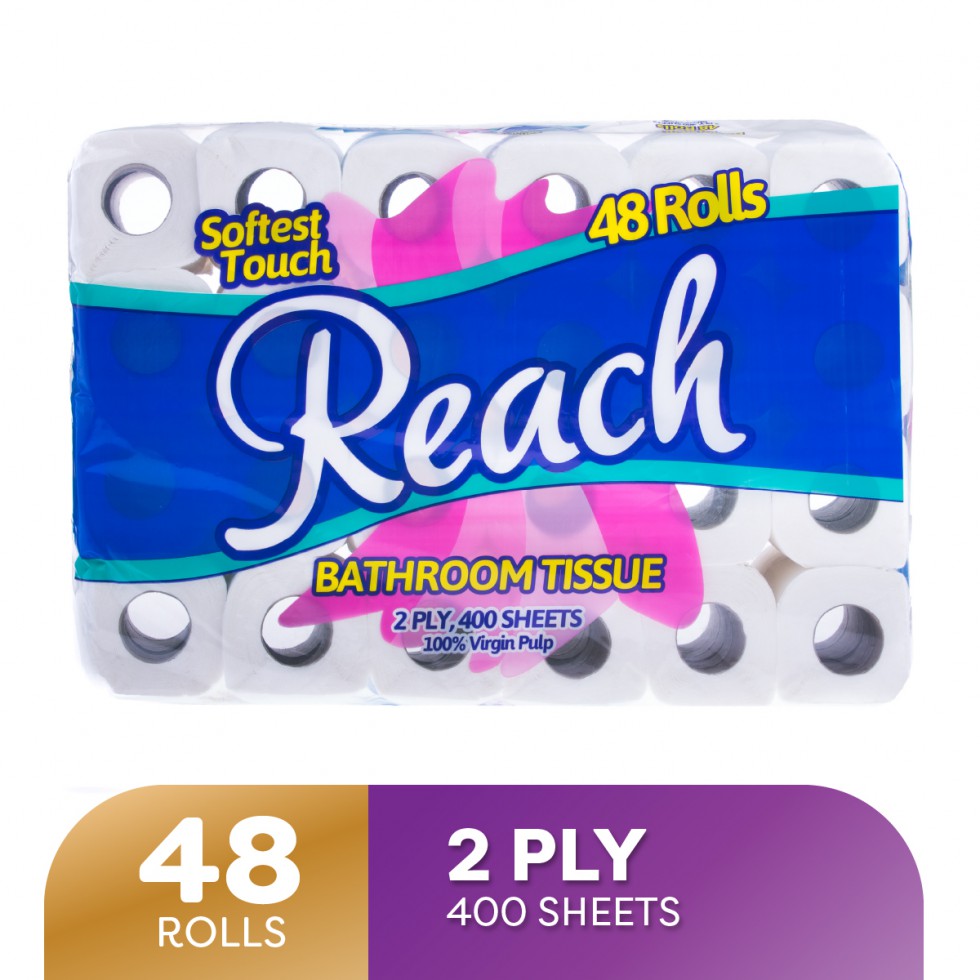 REACH BATHROOM 2PLY 400SHEETS BY 48S